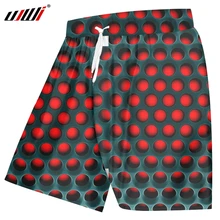 UJWI мужские пляжные шорты модные быстро Веселая 3D-печать красный черный сетчатый плюс размер костюм Homme шорты 5XL