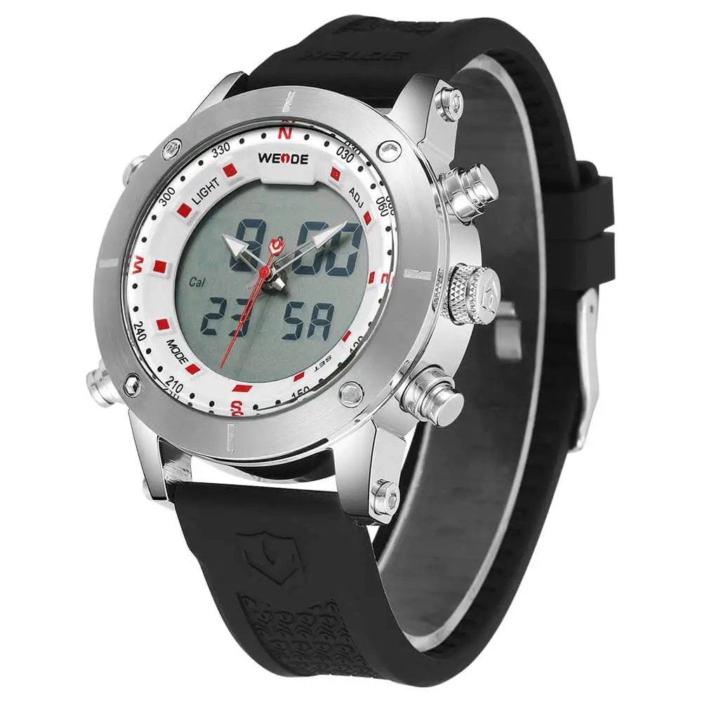 

WEIDE luxury Genuine LCD digital Sports fitness watch alarm clock men Water Resistant Analog Quartz electronic original edition