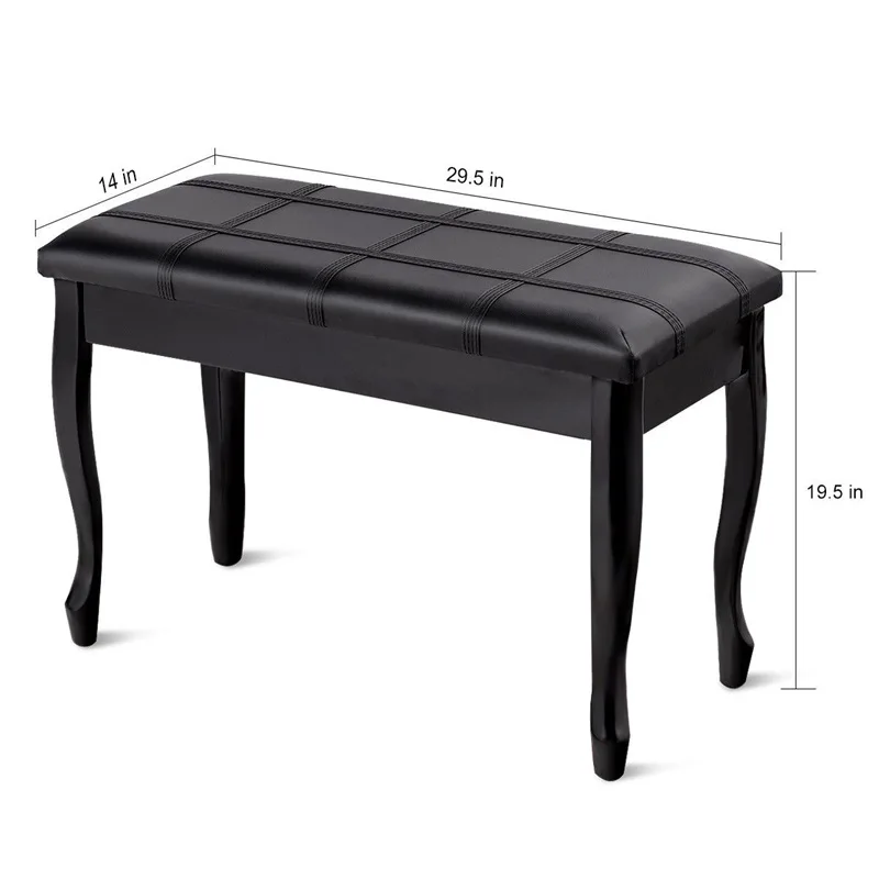Solid Wood PU Leather Piano Bench with Storage Elegant Appearance and Light Weight Solid Durable Wood Construction HW60305 Solid Wood PU Leather Piano Bench with Storage Elegant Appearance and Light Weight Solid Durable Wood Construction HW60305