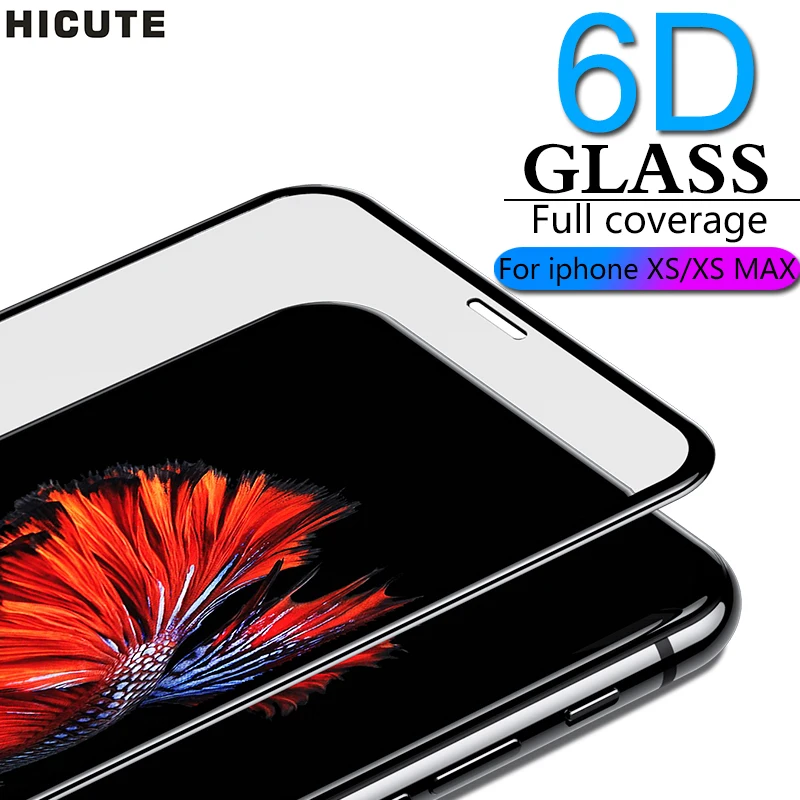 6D полное покрытие Защитное стекло для iPhone X Xr XS max iphone защита экрана стеклянная