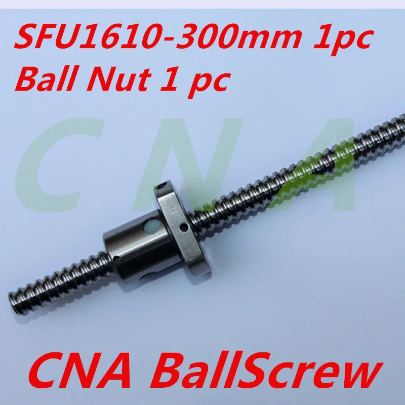 SFU1610 300 мм 16 шариковый винт длина плюс 1 шт. RM1610 1610 шариковая гайка CNC DIY аксессуары