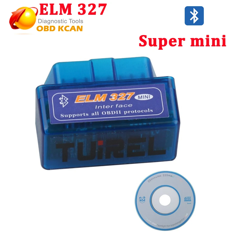 Супер Мини ELM327 Bluetooth ELM 327 V1.5 OBD2 bluetooth/OBDII для Android Крутящий момент автомобиль код сканер