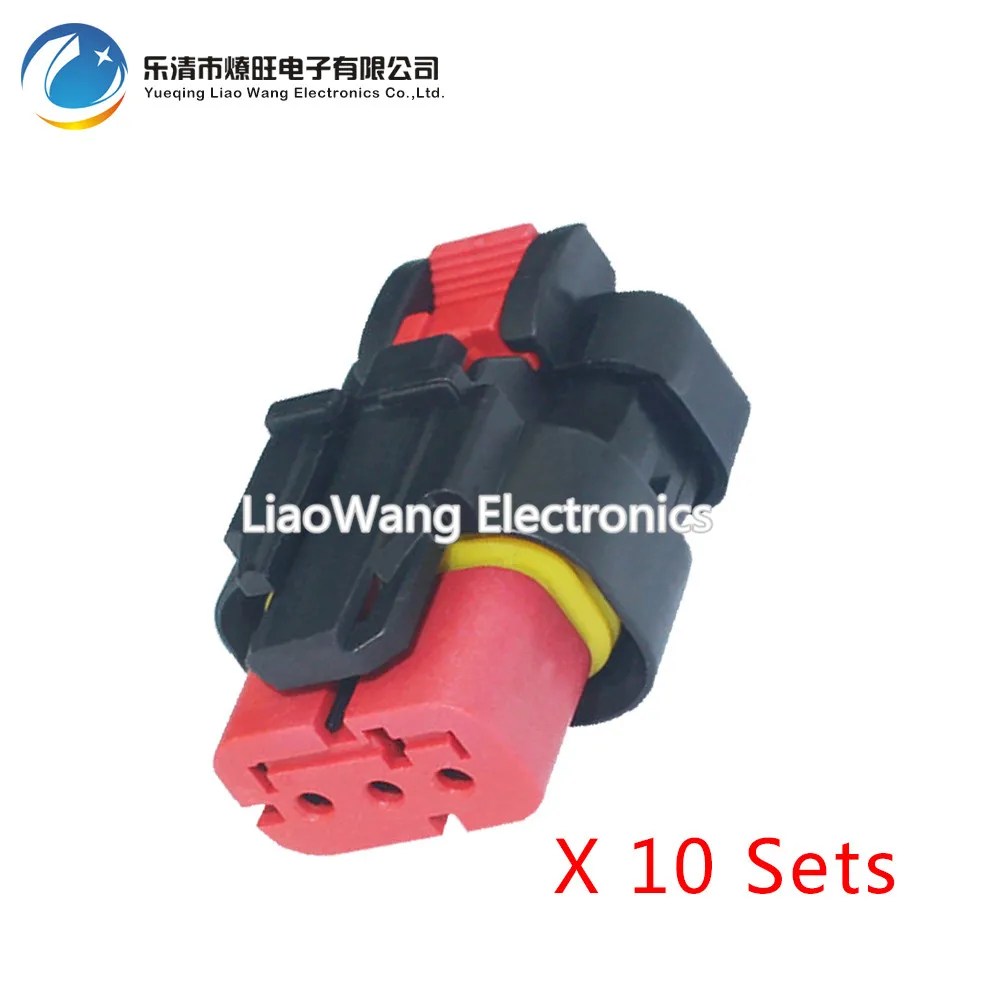 

10 Sets 3 Pin Automotive Sensor Plugs Excavator harness connector with terminal DJ7032-1.6-21 connector 3P