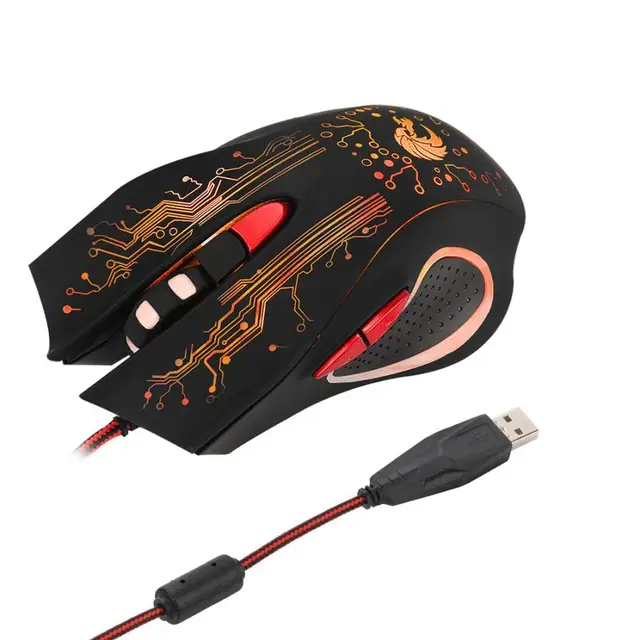 Cheap LOL 5500 DPI Optical USB Wired Gaming Mouse Mice For PC Laptop Computer Pc Accessories Trackball #Ju