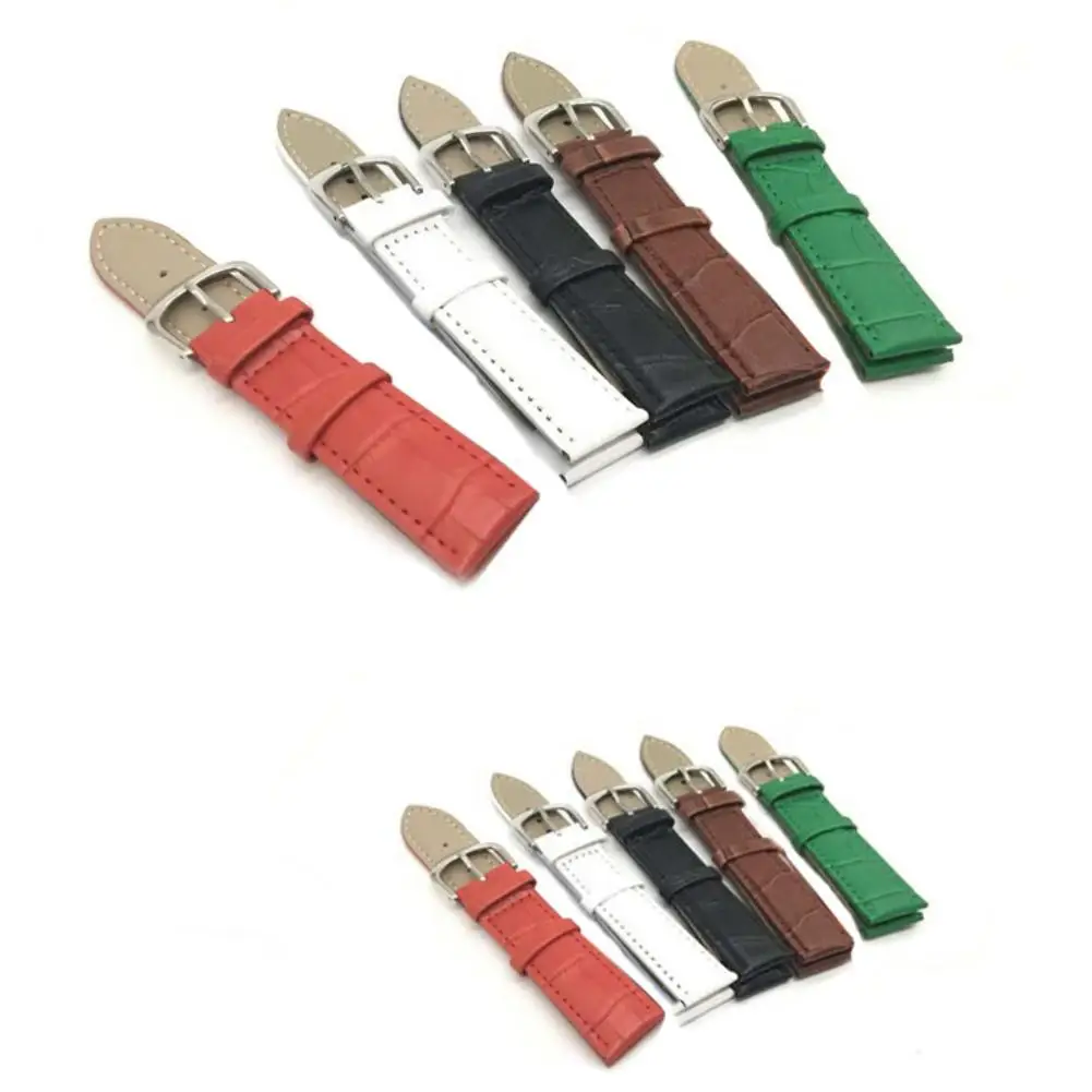Leather Watches Band Strap 14mm 16mm 18mm 20mm Brown White Green Black Red Woman Man Watchbands Watch Belts | Наручные часы
