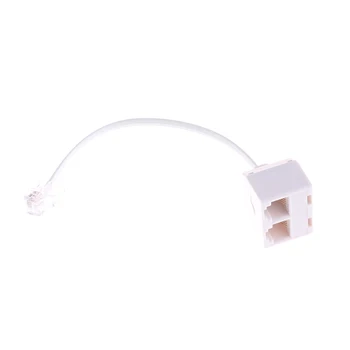 

1pcs 6P4C RJ11 Dual Female To Male Telephone Cable Splitter Adapter Telephone RJ11 Male Line Filter Connector