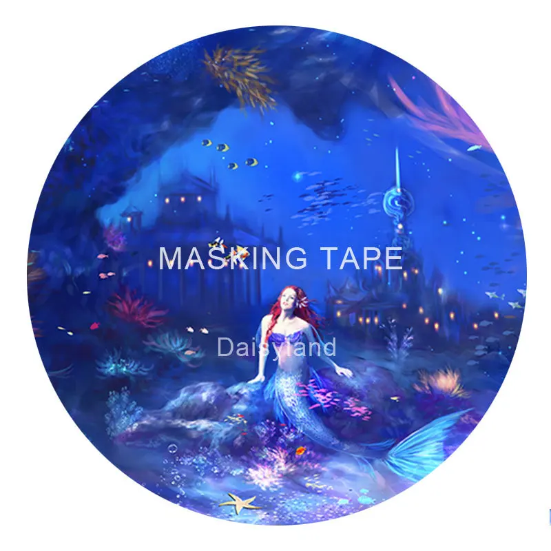 6 cm Wide Mermaid And Whale Washi Tape Adhesive Tape DIY Scrapbooking Sticker Label Masking Tape 6 cm Wide Mermaid And Whale Washi Tape Adhesive Tape DIY Scrapbooking Sticker Label Masking Tape