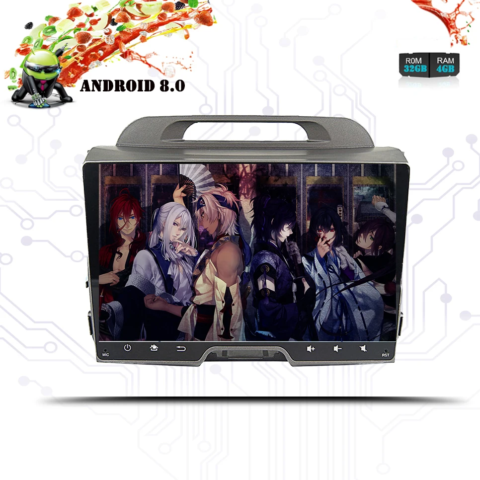 2 din 10 &quotAndroid 9 0 Автомобильный Dvd плеер для KIA Sportage 2011 2012 2013 2014 2015 радио магнитофон