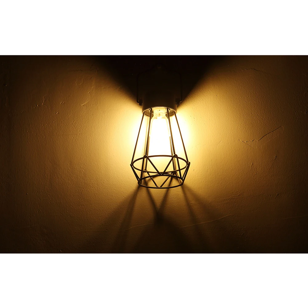 

Filament Courtyard Rustless Geometric Table Outdoor Vintage Iron Net Solar Lamp Tungsten Bulb Decorative Hanging Lantern Garden