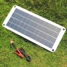 BUHESHUI 10 5W 12V 5V Semi flexible Transparent Solar Cell Panel With DC Output Mini Solar