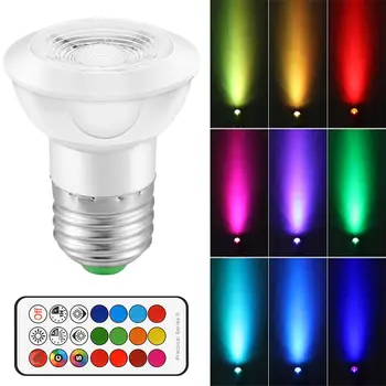 

3W Infrared Remote Control RGB Spotlight Bulb Hotel Decoration Home Intelligent Lighting Bulb With Timing Memory Functions