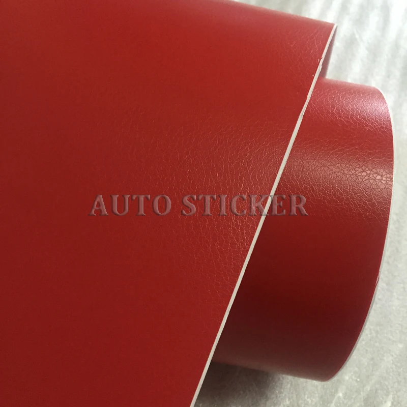 red leather skin car interior vinyl wraps 3