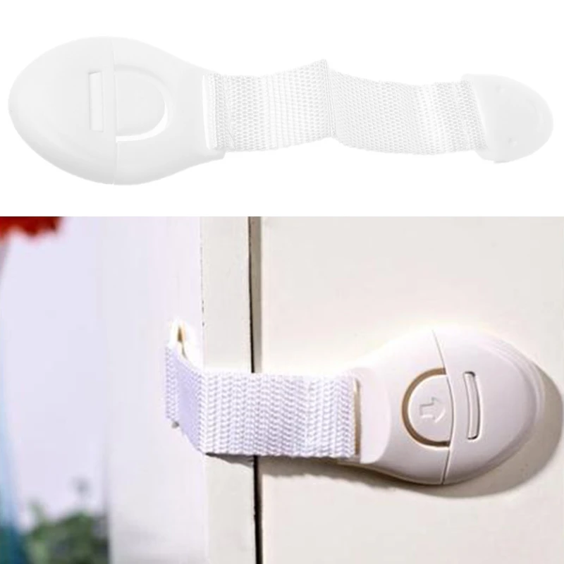 5pcs Safety Lock Baby Door Protection Plastic Security Drawer Toilet Guard Strap