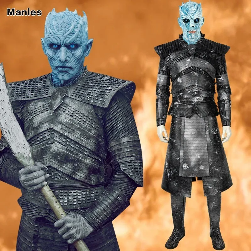 

Game Of Thrones 8 Night King Costume White Walkers Cosplay Adult A Song Of Ice And Fire Halloween Full Set Helmet Boots