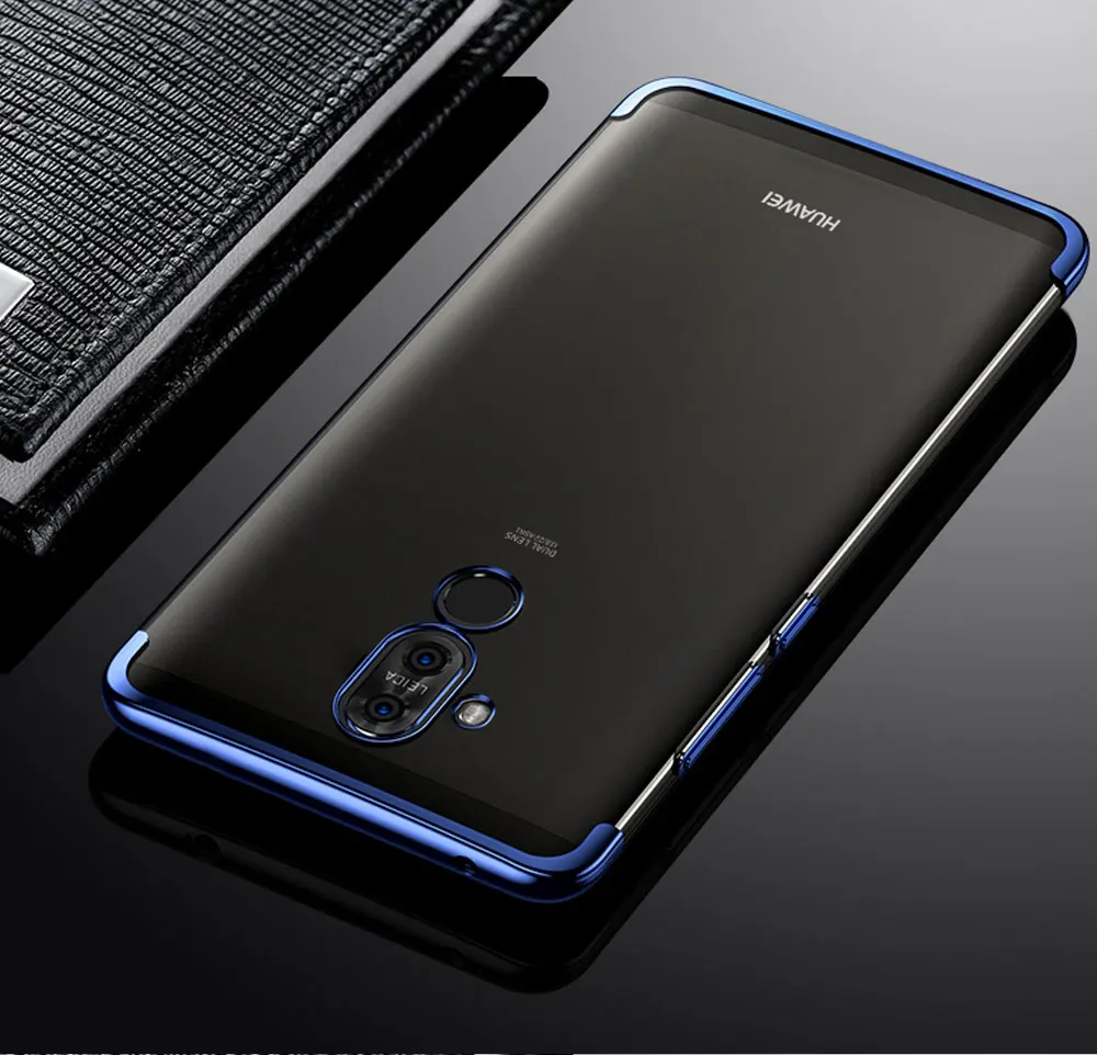 

Huawei Mate 20 Lite Maimang7 Transparent Soft Silicone Silm Plating TPU Back Cover For Huawei Mate10Lite Maimang6 Phone Coque