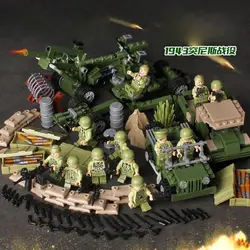 Мировая война 1943 Тунис кампании building block brickmania minifigs ww2 Американский зенитной артиллерии Цифры игрушки