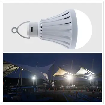

Adeeing 9W Portable Solar Bulb Multifunction LED Camping Lamp Intelligent USB Charging Outdoor Hiking Lamp Night Light Hook