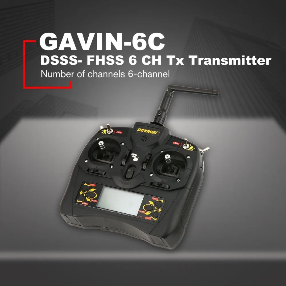 

Detrum 2.4G GAVIN-6C DSSS- FHSS Hybrid Dual-Spread 6 Channels Remote Control Tx Transmitter DTM-T004W / Programmable System
