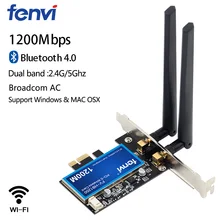 Low Cost Desktop Dual Band 2.4G/5Ghz 802.11AC Bluetooth 4.0 PCI-E Wifi Adapter Broadcom BCM94360 Wireless Card For Mac/Hackintosh/Windows Best Offers
