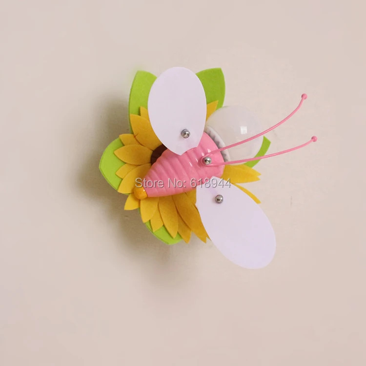 

LED Children Wall Lamps. Boy and Girl Cartoon Lights Bedroom Beside Decoration Wall Lamps Firefly