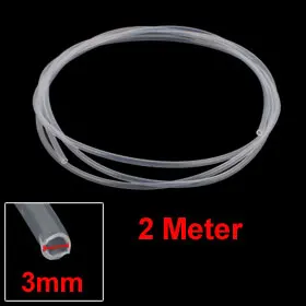 Uxcell Горячая 1 шт. 3 мм x 4 мм PTFE прозрачные трубки трубы 2 м длина для 3d принтера RepRap. Устойчивость к воздействию высоких температур