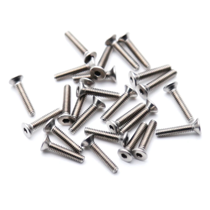 250pc/set Assortment Kit Set A2 Stainless Steel Hex Socket Screw Bolt Nut M2 Cap/Button/Flat Head Assortment Kit