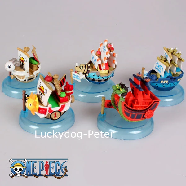 One Piece Ships Action Figure Doll One Piece Five pieces of Boats PVC