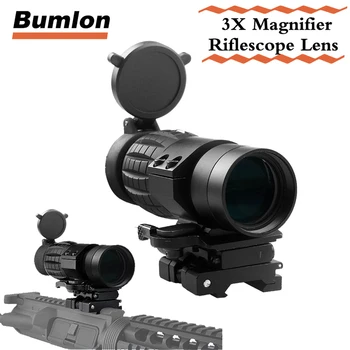 

Tactical QD 3*Magnifier Scope With Flip To Side Mounts Fits For 551 552 Airsoft HT6-0001
