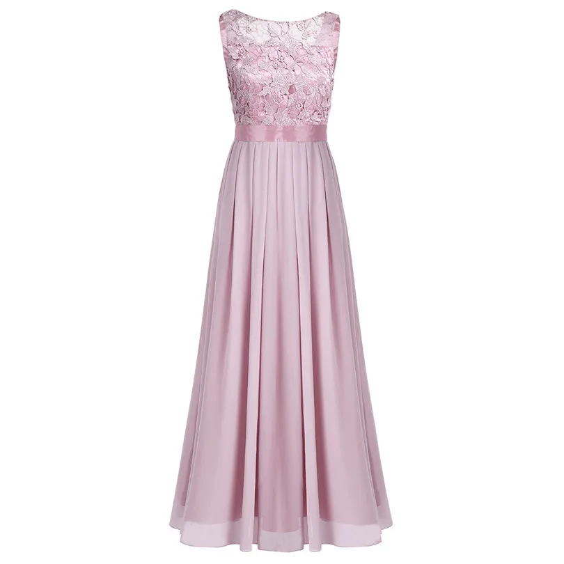 Dusty Rose TiaoBug, кружевные платья подружек невесты, длинные, новинка, дизайнерское, шифоновое, Пляжное, для сада, для свадебной вечеринки, формальное, для молодых женщин, для девушек, платье из тюля - Цвет: Dusty Rose