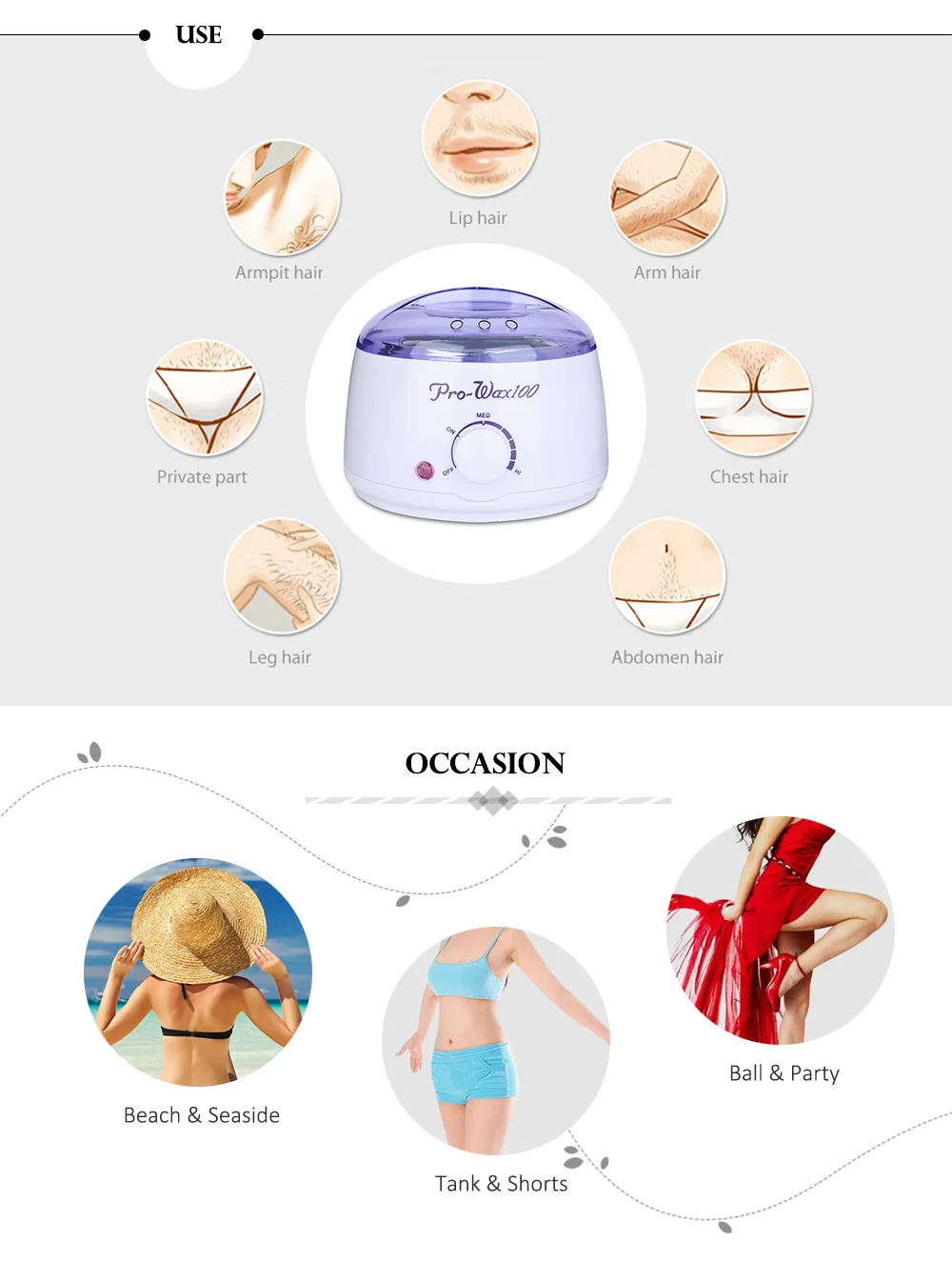 Harga Eu UK Plug Panas Lilin Warmer Heater Mesin Epilator Hair Removal Waxing Kacang Lilin 400G Tanpa Rasa Sakit Bean tongkat Waxing Kit