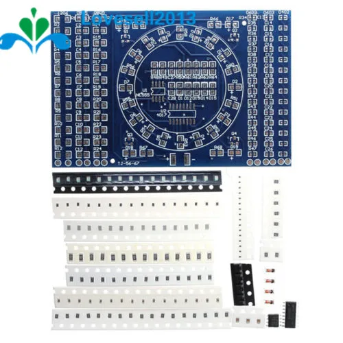 CD4017 Rotating LED SMD NE555 Soldering Practice Board DIY Kit Fanny Skill Training Electronic Suit | Электроника