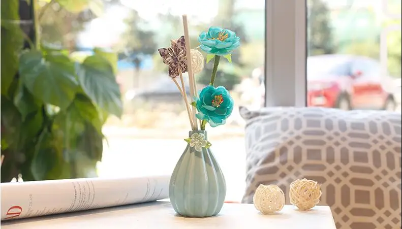 

Aromatherapy essential oil ceramic rattan silk silk flower fragrance living room bedroom bathroom aroma ornaments 0593