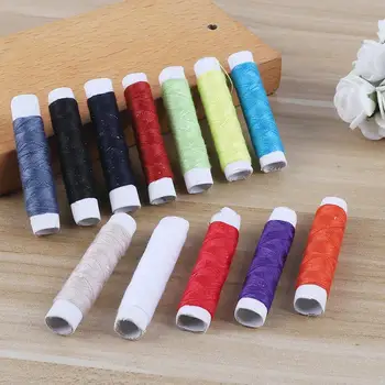 

High Quality 12 Roll/Set Random Color Strong Durable Polyester Sewing Thread For Machines Industrial Home Crafts Sewing Supplies
