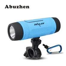 Abuzhen Bluetooth Speaker Portable Outdoor/Indoor LED Flashlight Powerful Bass with 4000mAh Emergency Powerbank and LED Light