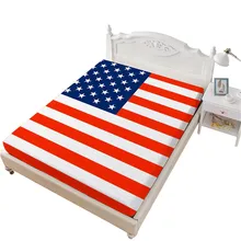 Classic American Flag Bed Sheet National Day Festival Fitted Sheet Star Striped Patchwork Bedclothes Flag Day Home Decor D30 Classic American Flag Bed Sheet National Day Festival Fitted Sheet Star Striped Patchwork Bedclothes Flag Day Home Decor D30