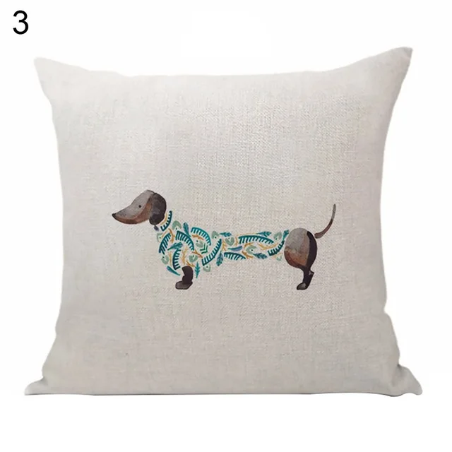 Lovely Sausage Dog Pillow Case Linen Waist Fashion Comfortable Pillow