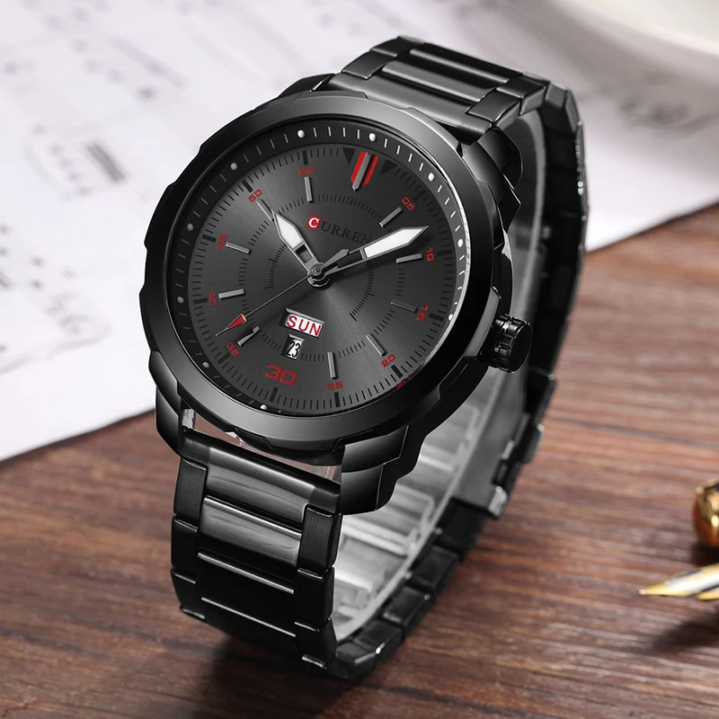 Curren часы мужские Топ бренд класса люкс relogio masculino кварцевые модные Erkek Kol Saati 8266