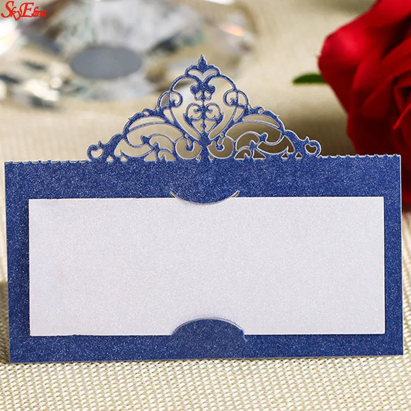 100Pcs Laser  hollow seat card Party Table Name Place Cards Seating Numbers Wedding Birthday Party Seats Decoration Supplies5ZSH873 (1)