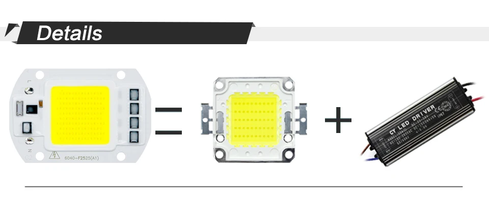 Светодиодный COB чип лампа 10 Вт 20 Вт 30 Вт 50 Вт 70 Вт 100 Вт AC 220 В Smart IC нет необходимости драйвер COB светодиодный светильник прожектор Diy освещение