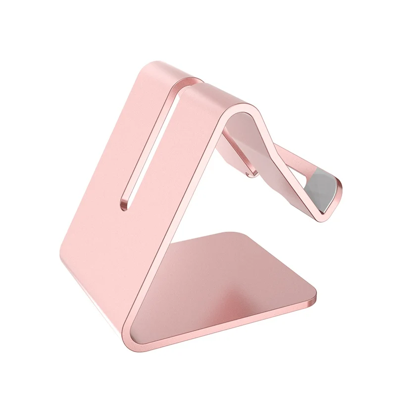 Aerdu Алюминий металлический телефон Tablet Настольный держатель Универсальный Номера для скольжения мобильный кронштейн держатель стенд для iPhone7 8X площадку для samsungS9 - Цвет: Pink