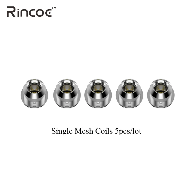 

5pcs/lot Rincoe Mechman Kit Replace Coils Single Mesh 0.25ohm Dual Mesh 0.2ohm For Mechman Mesh Tank Support 22w Vape Kit