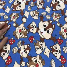 165*50 см, эластичная вязанная хлопковая ткань с рисунком белки для шитья, Лоскутная детская одежда для девочек, Детская текстильная Пижама, юбка