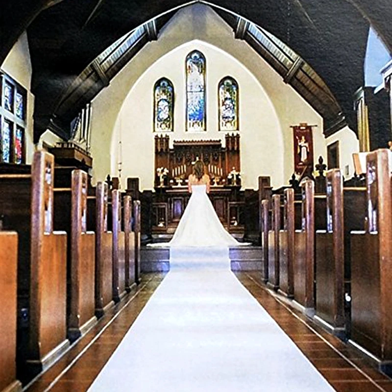 Online Wedding Aisle Runner 30 m x 90 cm Bianco Floreale Tappeto Tappeto di Nozze Decorazione Del Partito Non Tessuto Tappeto Corridore Per La Chiesa fase Sala