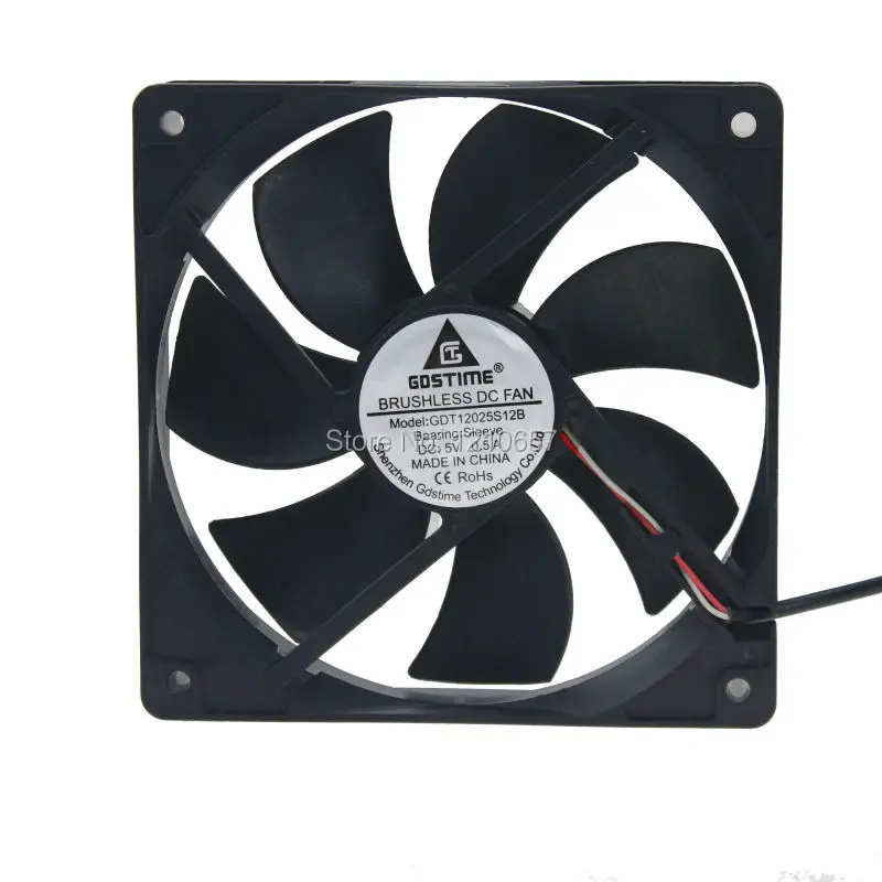 

Вентилятор охлаждения Gdstime DC, 5 В, USB 120 мм, 120x120x25 мм, 12025S, 2 шт.