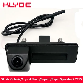 

Night Vision Auto Trunk Handle Car Rear View Reverse Parking Camera For Skoda Octavia Crystal Sharp Superb Rapid Spaceback 2015