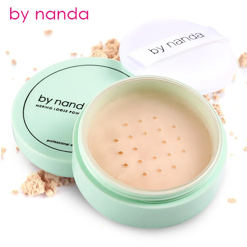 

2018 Popular Loose Powder Smooth Oil-control Waterproof Face Makeup Powder Whitening Setting Powder With Puff Cosmetic