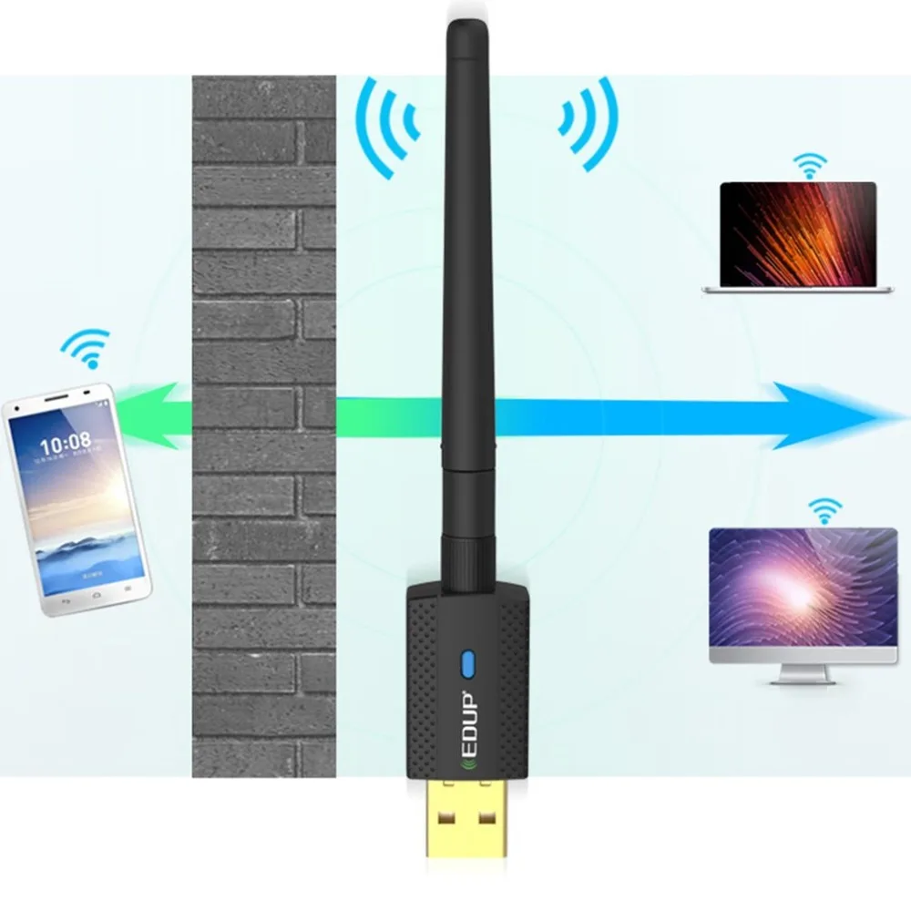 WI-FI/Bluetooth USB WI-FI адаптер для настольных ПК ноутбуков Tablet EP-AC1661 Беспроводной усилитель приемника 600 mbps Ethernet адаптер