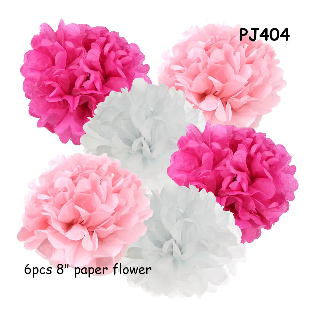 6 шт./компл. папиросная бумага Pom Poms craft Flower Paper Ball Pompom для дома сада свадьбы дня