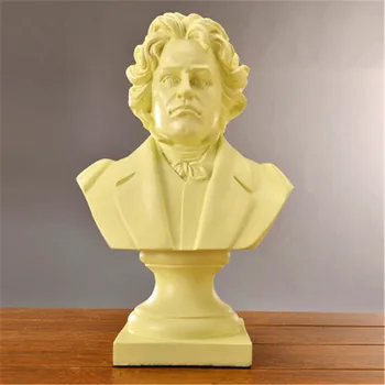 

Western Classical Composer Ludwig Van Beethoven Head Portraits Statue Creative Craftwork Study Decoration G1006