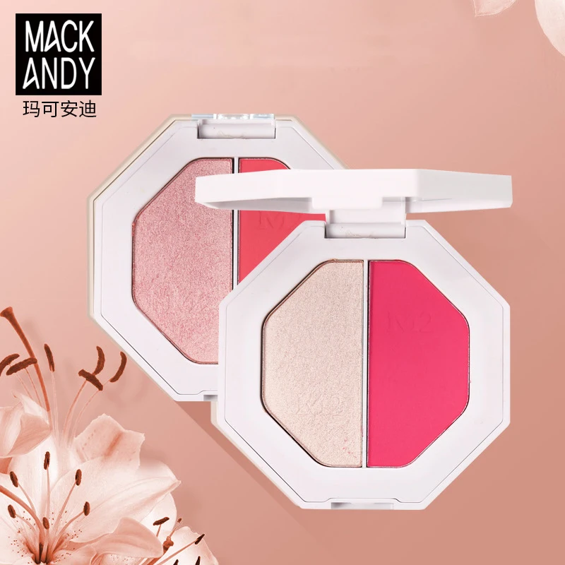 

New 2 Colors Face Cheek Matte Blush Powder Palette Makeup Bronzer Rouge Face Pressed Powder Foundation Blusher Cosmetics